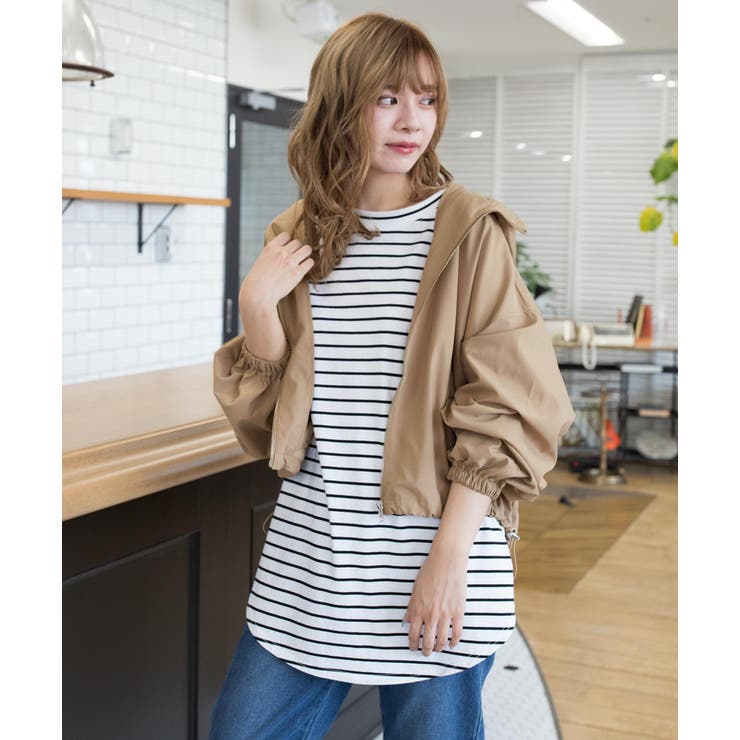 ベージュ | シンプルマウンテンパーカー 羽織り マウンテンパーカー | ad thie