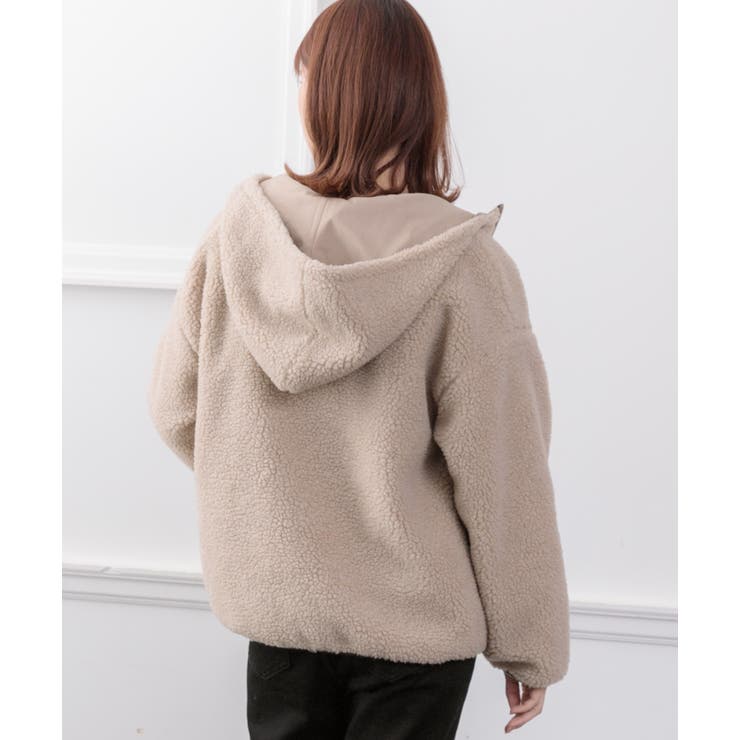 ボアリバーシブルブルゾン ファーコート ボア[品番：ADEW0000290]｜ad