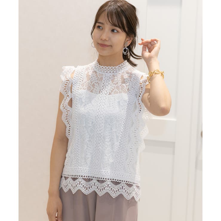 レース ノースリーブ ブラウス 品番 Adew Ad Thie アドティエ のレディースファッション通販 Shoplist ショップリスト