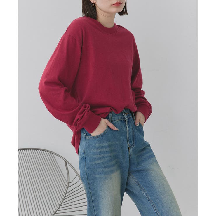 新色追加！】シンプル長袖Tシャツ カットソー トップス[品番