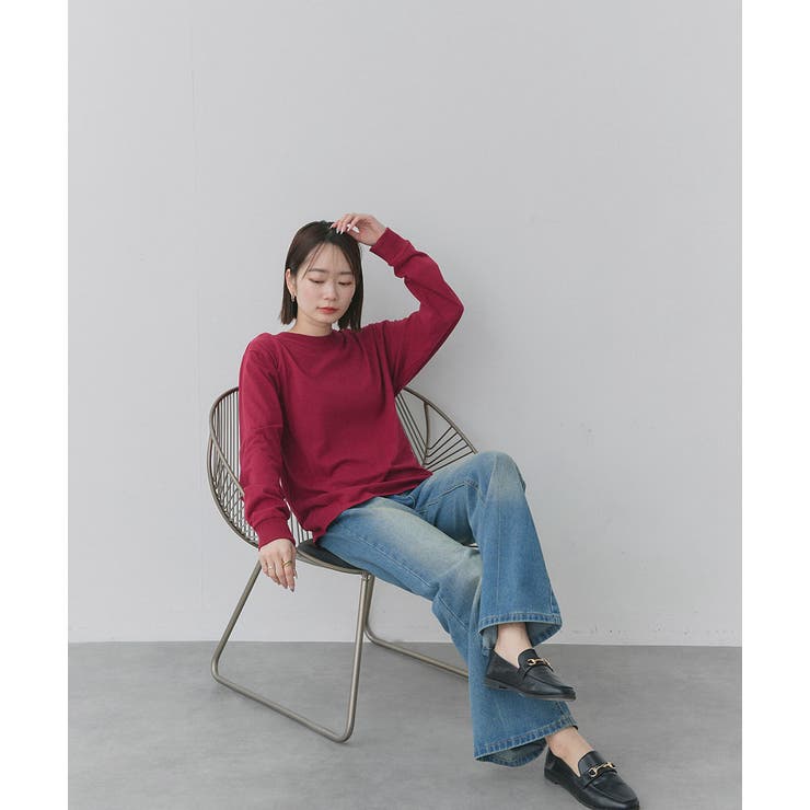 【新色追加！】シンプル長袖Tシャツ カットソー トップス | ad thie | 詳細画像55 