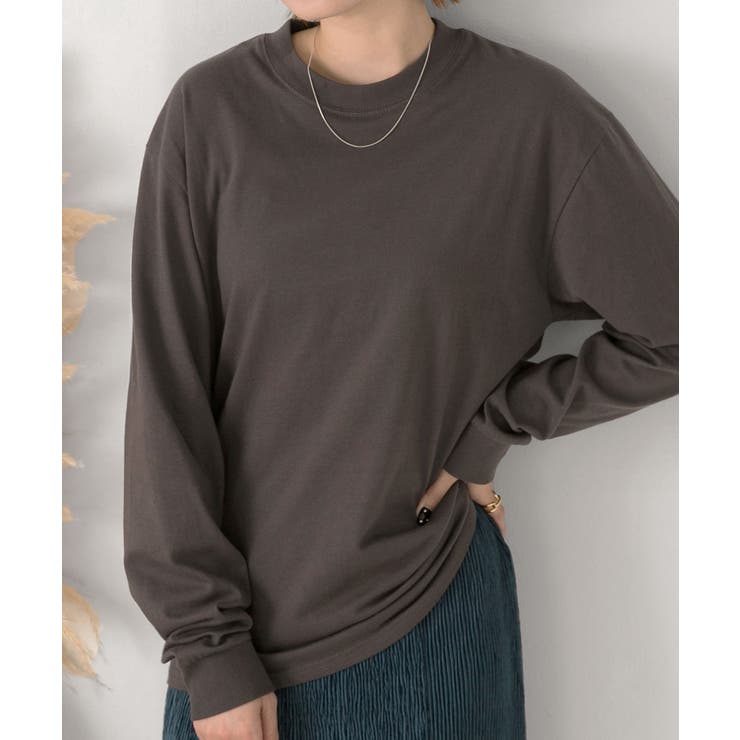 チャコール1 | 【新色追加！】シンプル長袖Tシャツ カットソー トップス | ad thie