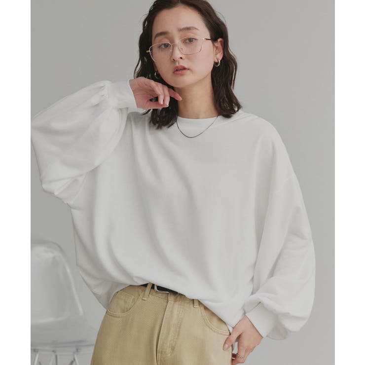 オフホワイト | 裏毛プルオーバー 裏毛 クルー | ad thie