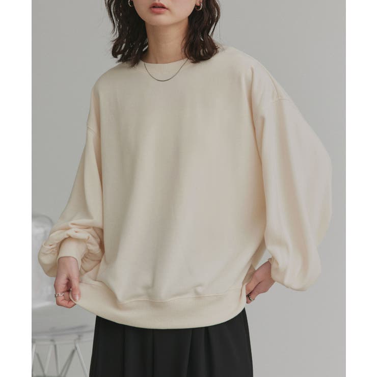 アイボリー | 裏毛プルオーバー 裏毛 クルー | ad thie