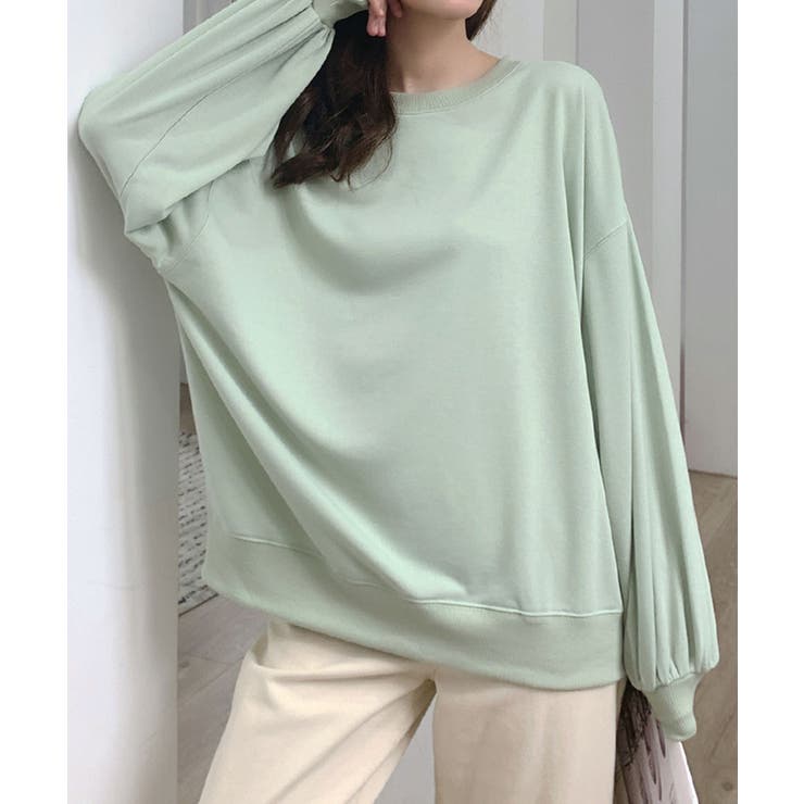 ライトグリーン | 裏毛プルオーバー 裏毛 クルー | ad thie