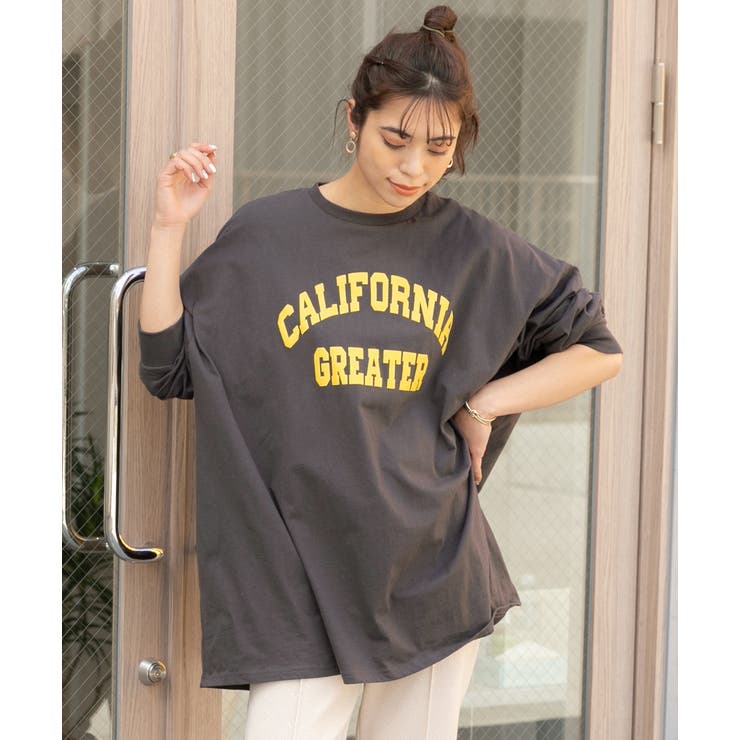 CALIFORNIA カレッジロゴ プリントロングTシャツ[品番：ADEW0000572]｜ad  thie（アドティエ）のレディースファッション通販｜SHOPLIST（ショップリスト）