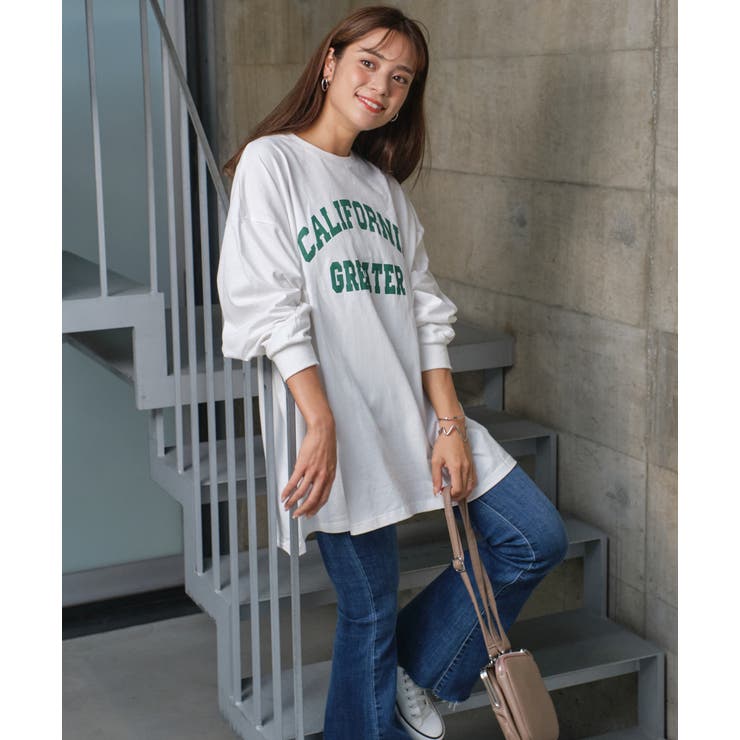 CALIFORNIA カレッジロゴ プリントロングTシャツ[品番：ADEW0000572]｜ad  thie（アドティエ）のレディースファッション通販｜SHOPLIST（ショップリスト）