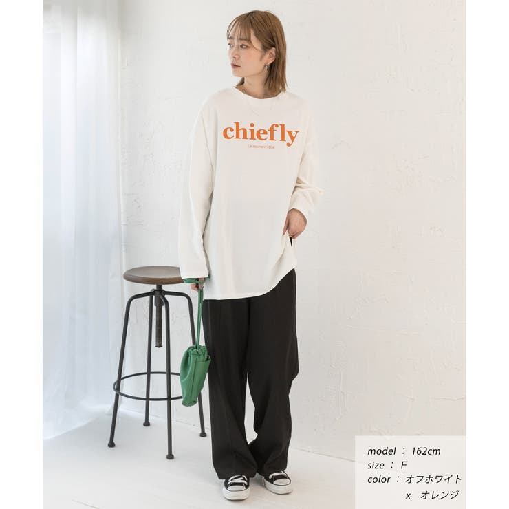 後裾ラウンド ロゴプリント ロングTシャツ | ad thie | 詳細画像16 