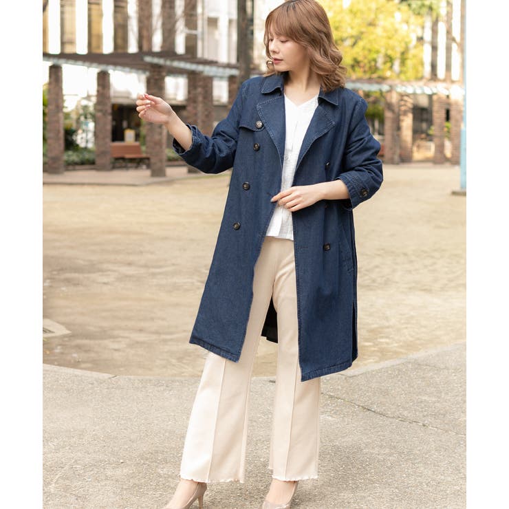 全国送料無料ギフト デニムトレンチコート thie 春服[品番：ADEW0000533]｜ad 春 ジャケット・アウター