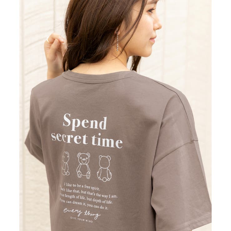 3匹のくま プリントTシャツ バックプリント[品番：ADEW0000585]｜ad