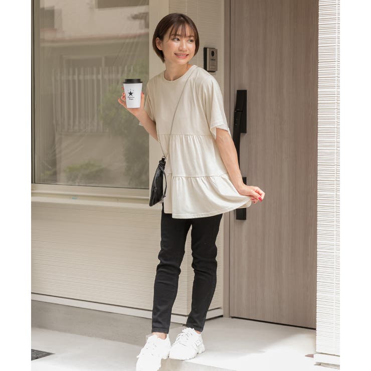 ティアードチュニックTシャツ ティアードチュニック フリル[品番