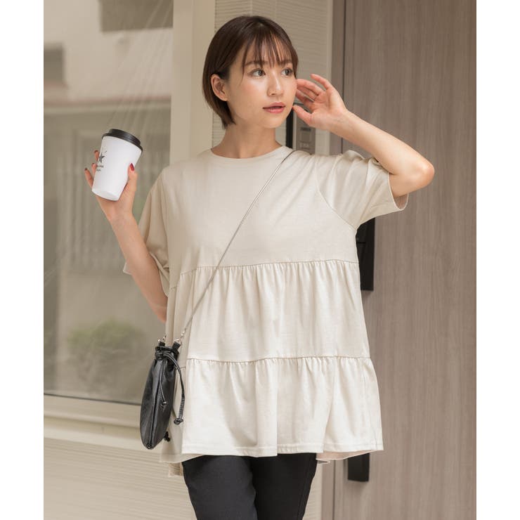 ティアードチュニックTシャツ ティアードチュニック フリル | ad thie | 詳細画像48 