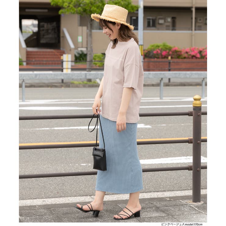 2行ロゴ切替Tシャツ ビックシルエット 半袖 | ad thie | 詳細画像23 