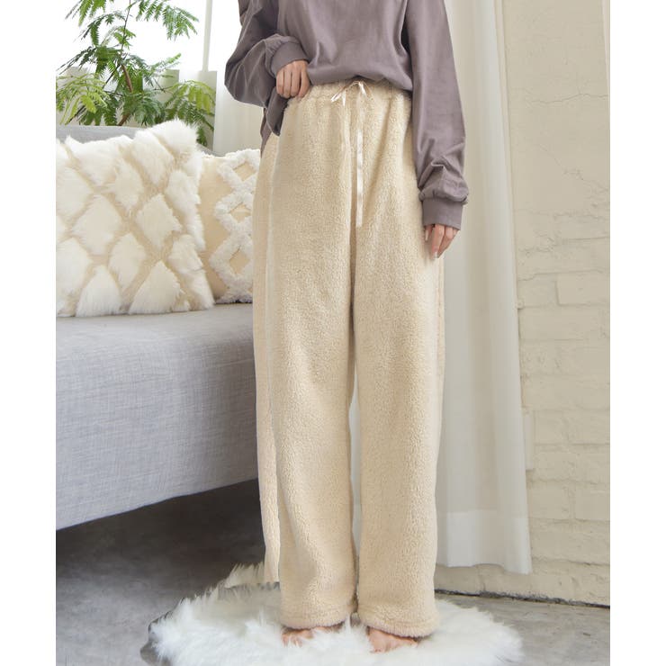 ボアロングパンツ ルームウエア もこもこ | ad thie | 詳細画像16 