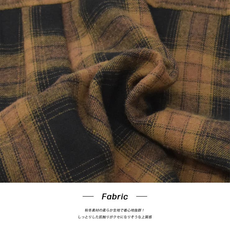 ポケット付き バンドカラーチェックシャツ | ad thie | 詳細画像12 