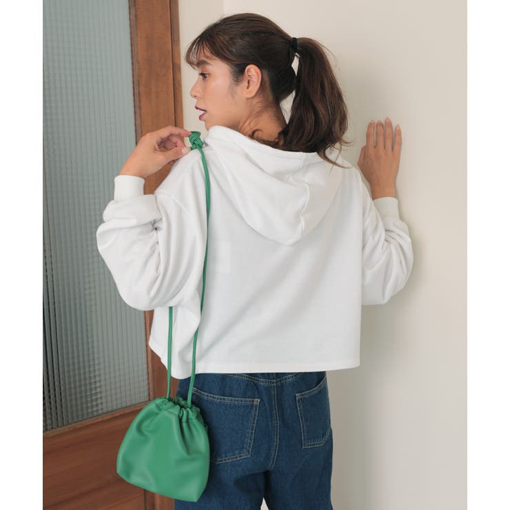 裏毛ショート丈フーディー パーカー トレーナー | ad thie | 詳細画像15 