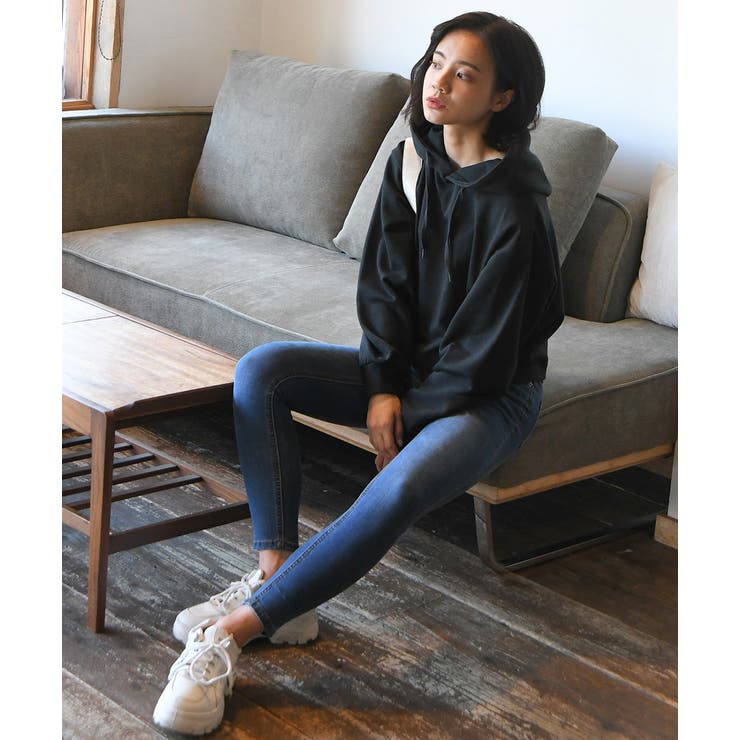 裏毛ショート丈フーディー パーカー トレーナー | ad thie | 詳細画像21 