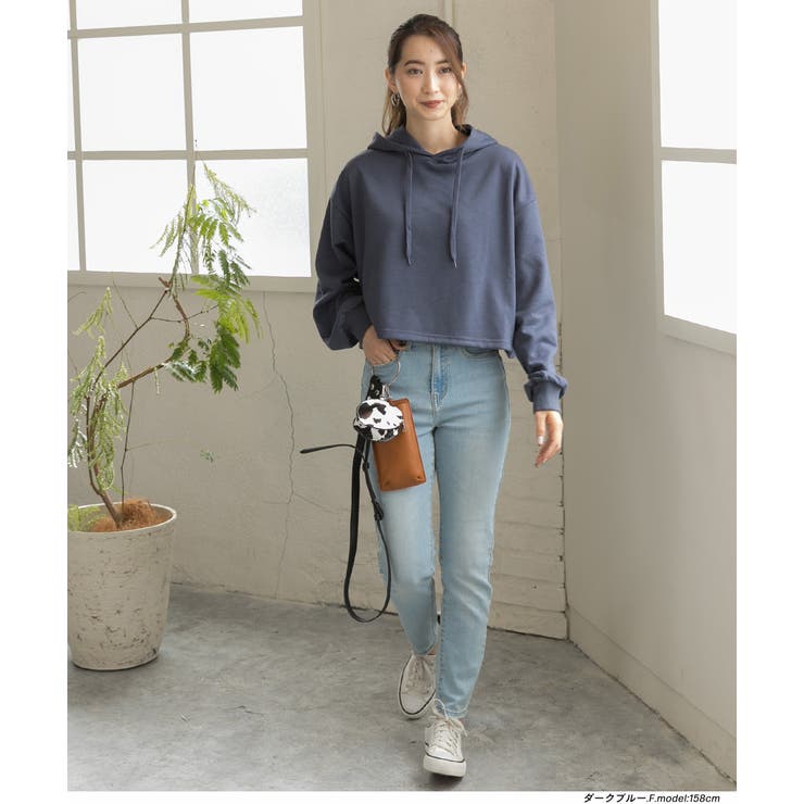 裏毛ショート丈フーディー パーカー トレーナー | ad thie | 詳細画像22 