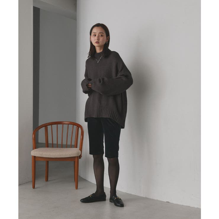 後スリット ニット モックネック | ad thie | 詳細画像11 