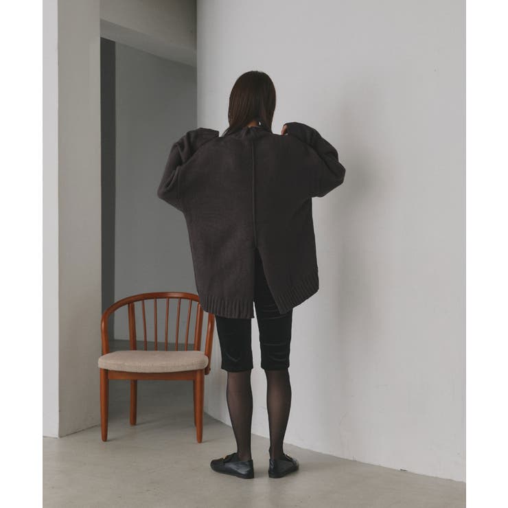 後スリット ニット モックネック | ad thie | 詳細画像12 