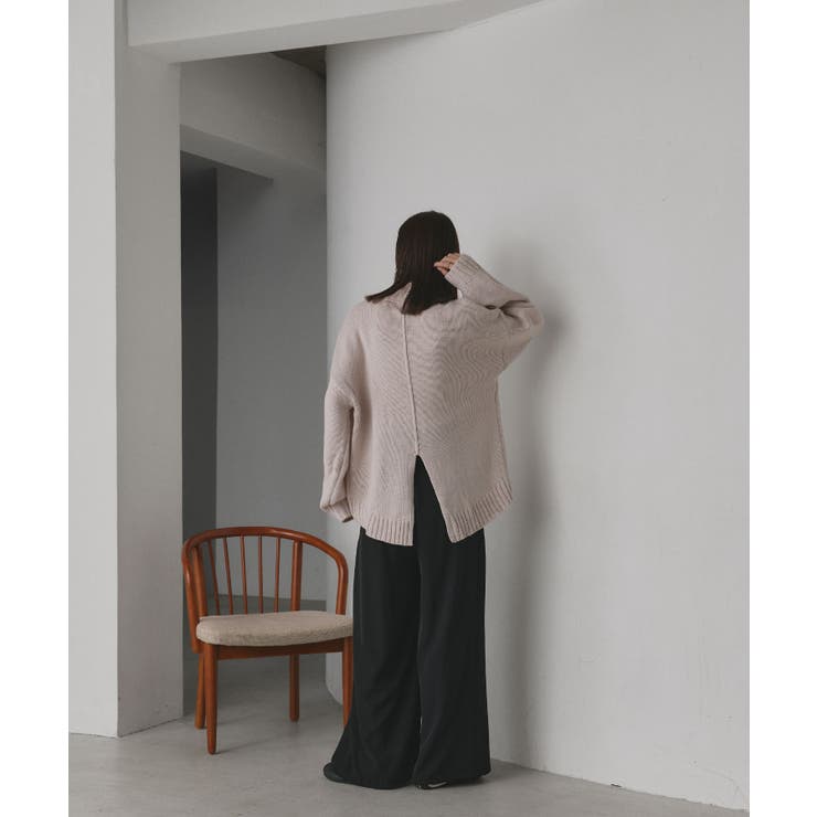 後スリット ニット モックネック | ad thie | 詳細画像20 