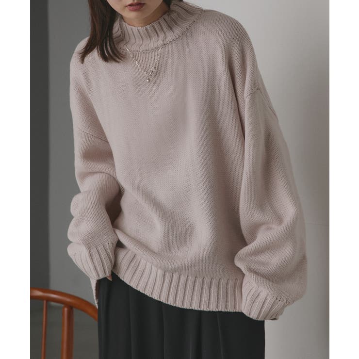 後スリット ニット モックネック | ad thie | 詳細画像21 