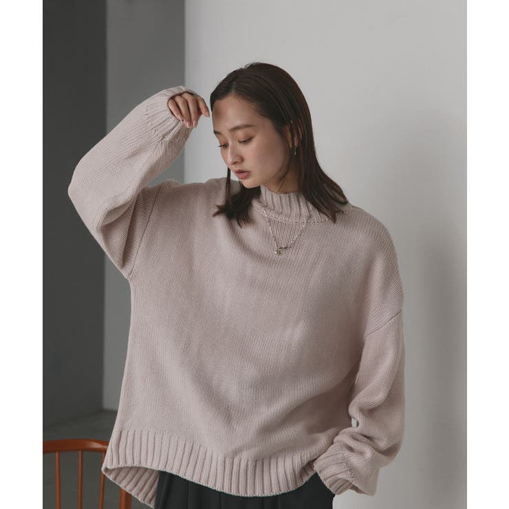 後スリット ニット モックネック | ad thie | 詳細画像22 