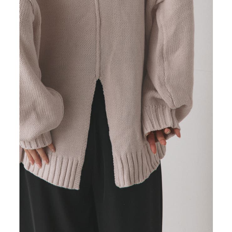 後スリット ニット モックネック | ad thie | 詳細画像23 