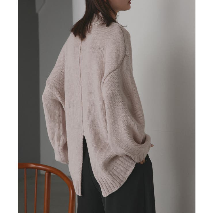 後スリット ニット モックネック | ad thie | 詳細画像24 