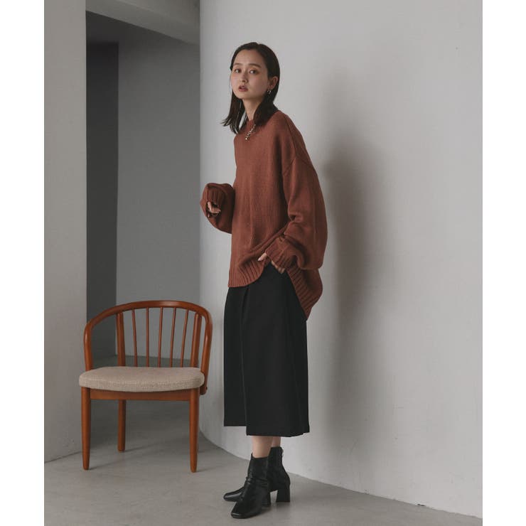 後スリット ニット モックネック | ad thie | 詳細画像25 