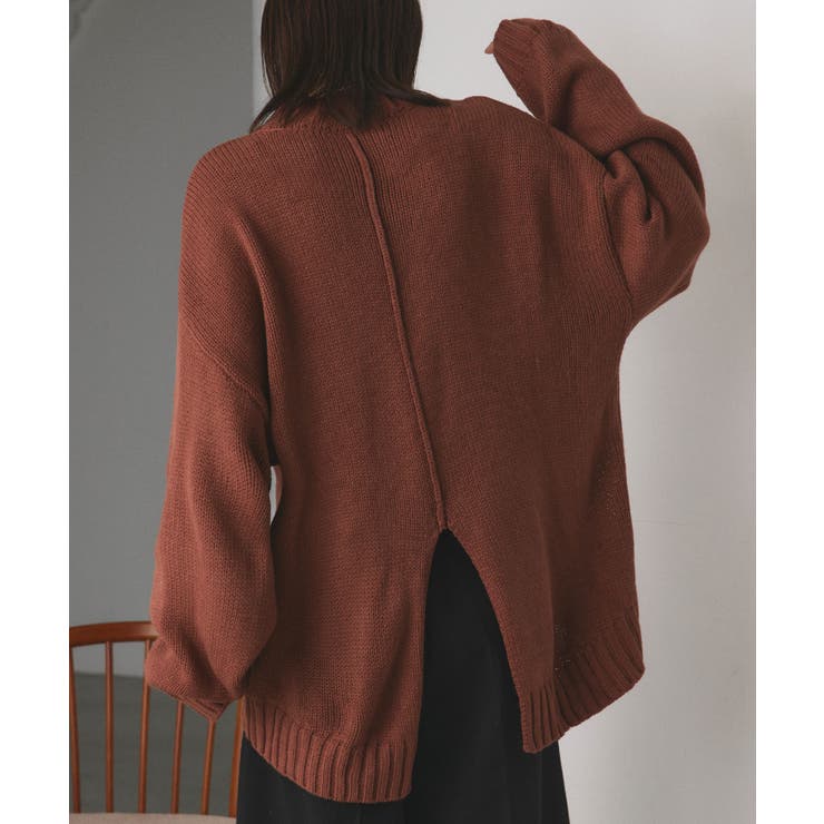 後スリット ニット モックネック | ad thie | 詳細画像28 