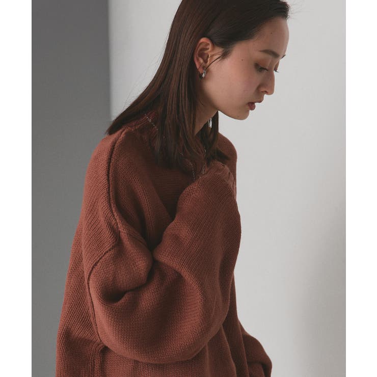 後スリット ニット モックネック | ad thie | 詳細画像29 