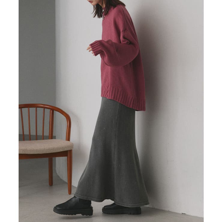 後スリット ニット モックネック | ad thie | 詳細画像32 