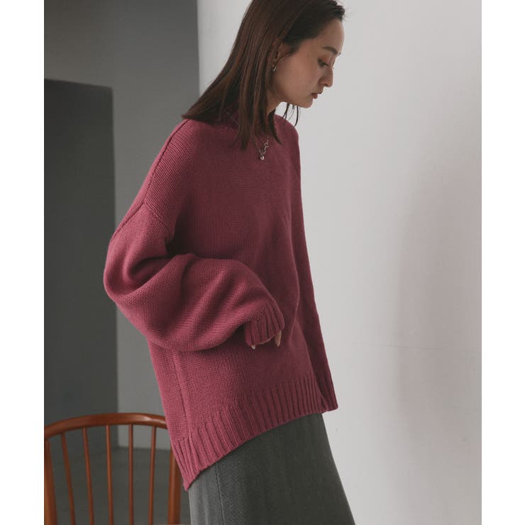 後スリット ニット モックネック | ad thie | 詳細画像34 