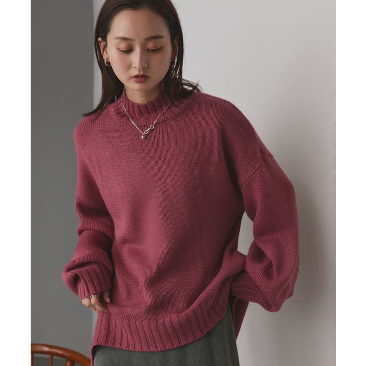 後スリット ニット モックネック | ad thie | 詳細画像36 