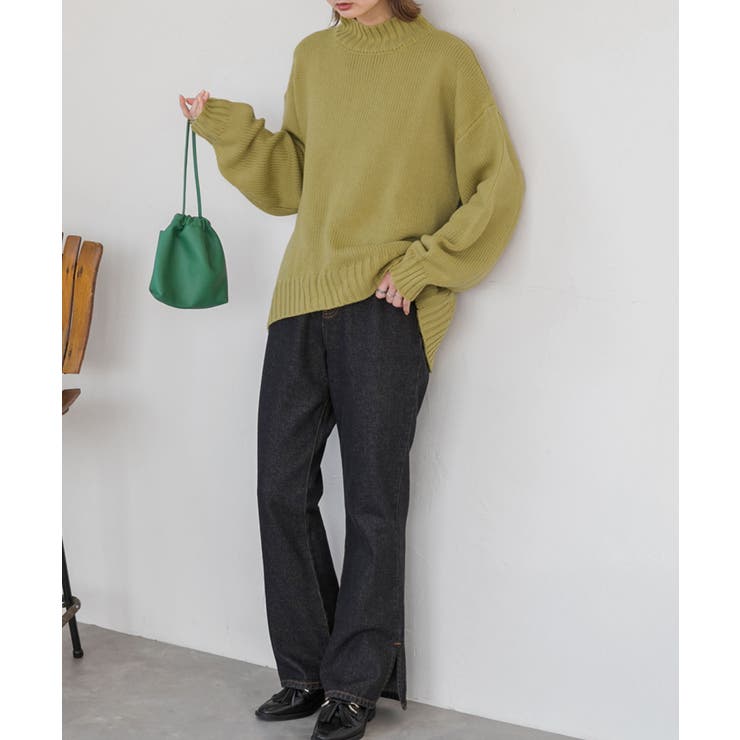 後スリット ニット モックネック | ad thie | 詳細画像39 