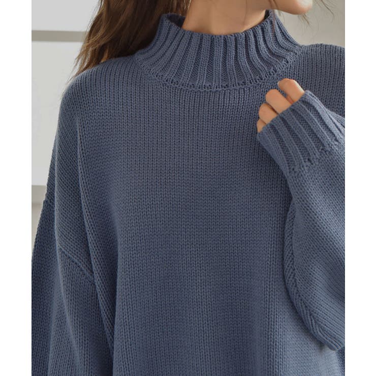 後スリット ニット モックネック | ad thie | 詳細画像42 