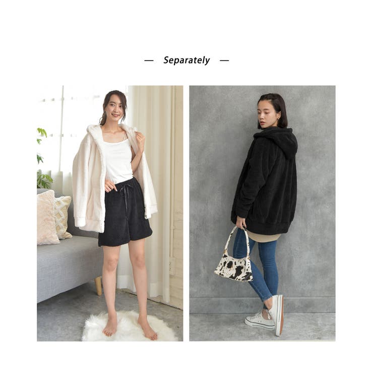 Amazon | [JudyRose] 3点セット ルームウェア ジップアップ