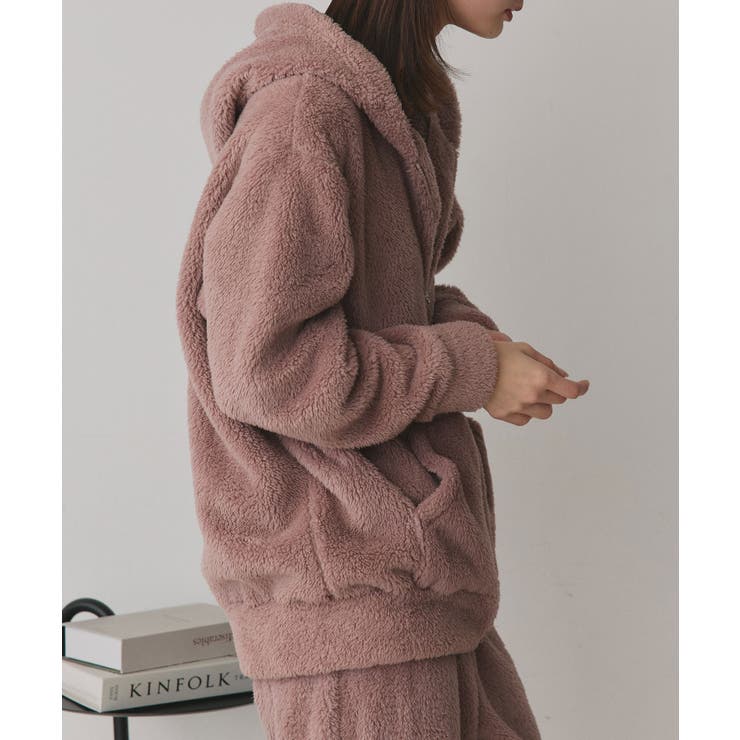 【新色追加！】ボアパーカー ロングパンツ ルームウェア | ad thie | 詳細画像38 