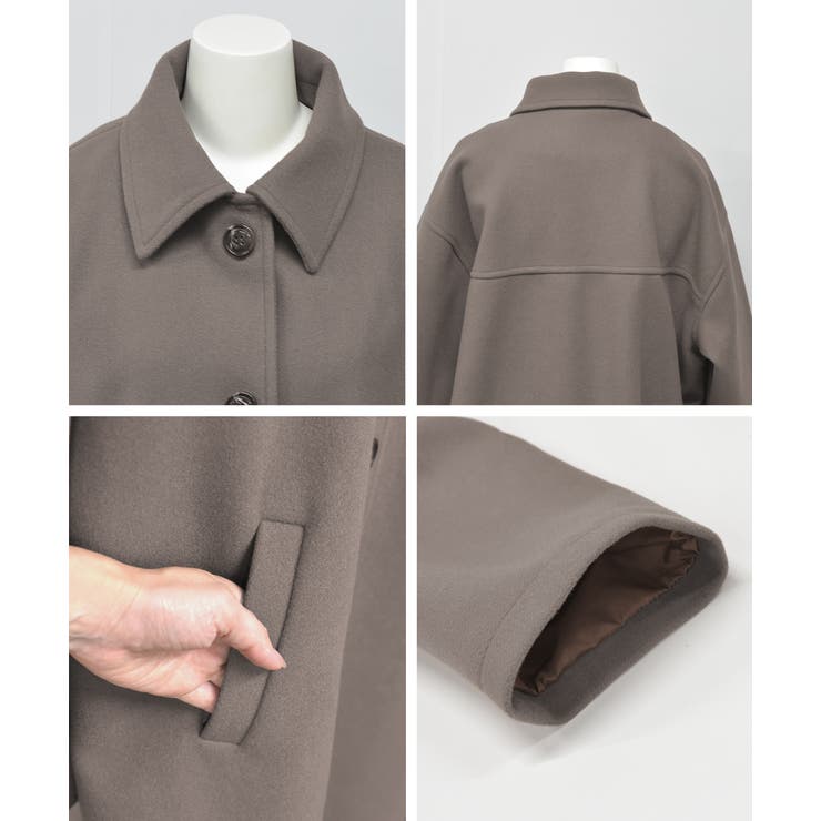 ステンカラーロングコート アウター コート | ad thie | 詳細画像17 