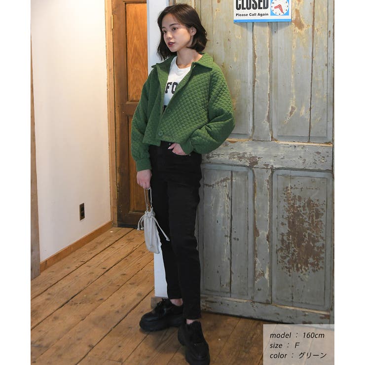 キルティングジャケット 中綿 袖ボリューム | ad thie | 詳細画像12 