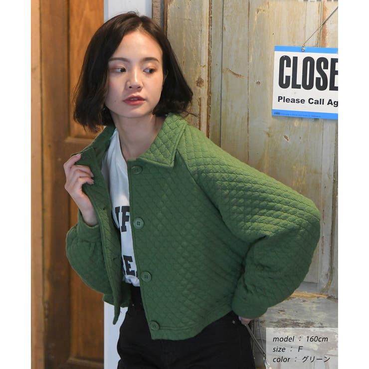 キルティングジャケット 中綿 袖ボリューム | ad thie | 詳細画像13 
