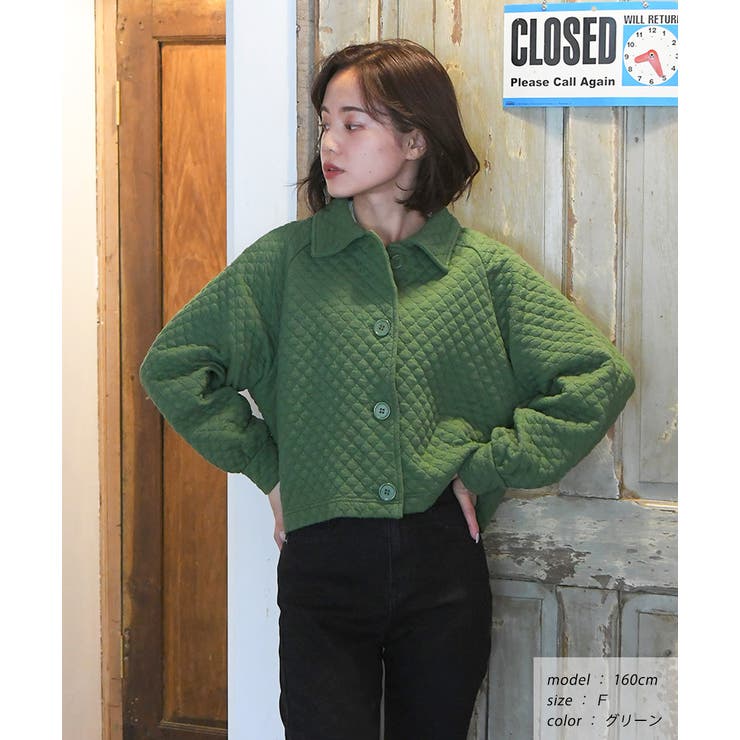 キルティングジャケット 中綿 袖ボリューム | ad thie | 詳細画像14 