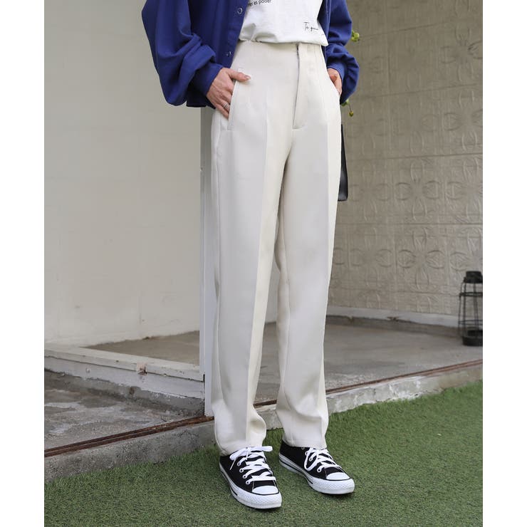 テーパードパンツ ダーツ センタープレス カラー ダーツ 立体