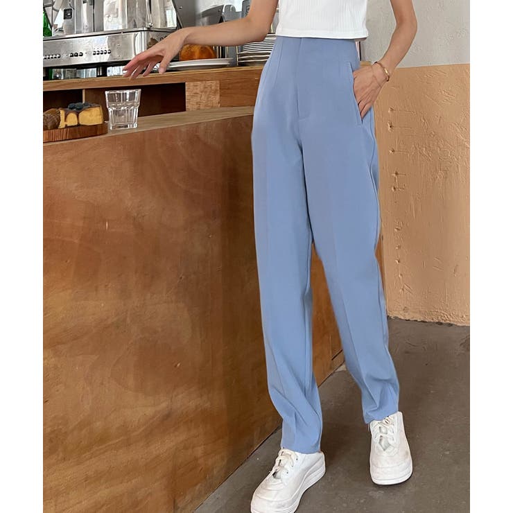 テーパードパンツ ダーツ センタープレス カラー ダーツ 立体