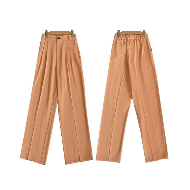 ストレートパンツ センタープレス タック カラー ポケット 後ろゴム | ad thie | 詳細画像39 