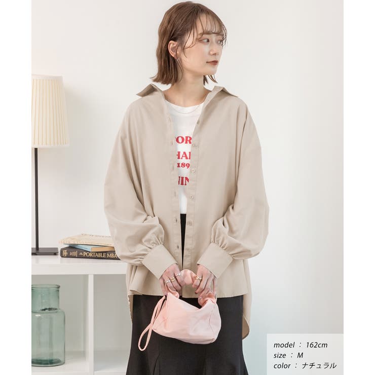 ピーチ起毛 ビックカラーシャツ | ad thie | 詳細画像10 