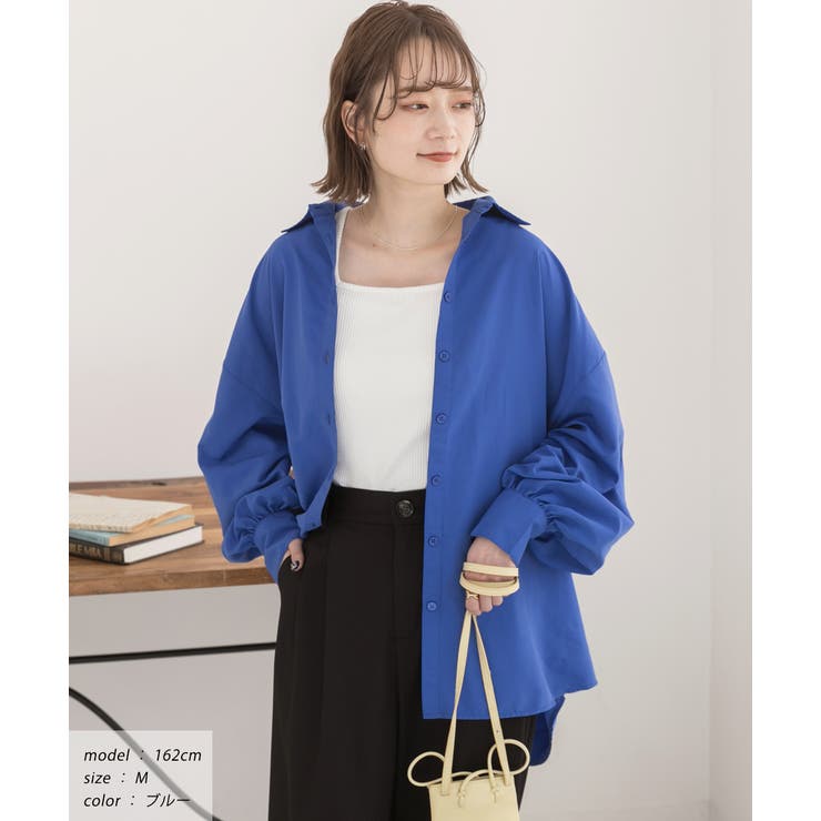 ピーチ起毛 ビックカラーシャツ | ad thie | 詳細画像4 