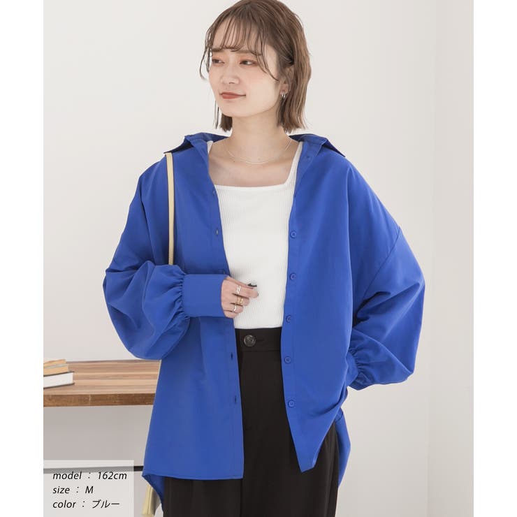 ピーチ起毛 ビックカラーシャツ | ad thie | 詳細画像6 