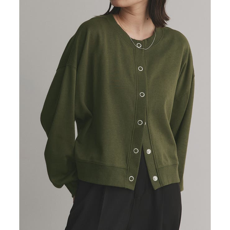 2WAYトップス 裏毛 前後リバーシブル スナップボタン クルーネック | ad thie | 詳細画像20 